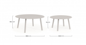 Комплект кофейных столиков Garden Relax Aminta алюминий лунный Фото 2
