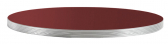 Столешница круглая PEDRALI Laminate Silver Edge ЛДСП, ABS-пластик темно-красный, серебристый Фото 1