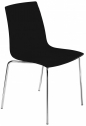 Стул пластиковый PAPATYA X-Treme S сталь, поликарбонат хромированный, черный Фото 1