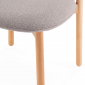 Стул деревянный с обивкой Tagliamento Meiko бук, букле натуральный, серый Фото 8