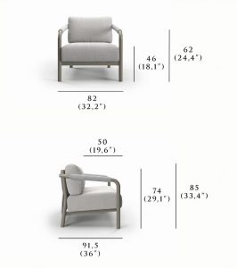 Кресло плетеное мягкое SNOC Lorvain Silver алюминий, роуп, олефин серебряный, светло-серый Фото 2