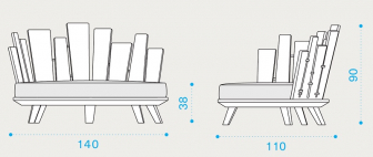 Кресло деревянное лаунж правое с подушками-thumbs-Фото3