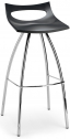 Стул полубарный пластиковый Scab Design Diablito сталь, технополимер хром, антрацит Фото 1