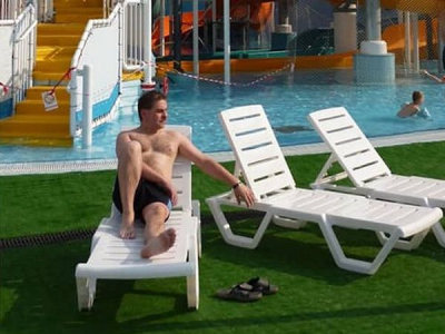 Лежак пластиковый 4villa пластик белый Фото 5