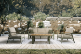 Комплект лаунж мебели Bomonti Ocean алюминий, ироко, ткань Фото 10