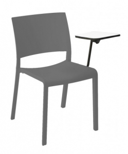 Стул пластиковый со столиком Resol Fiona chair conventions стеклопластик темно-серый Фото 1