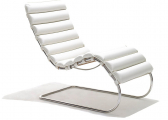 Шезлонг металлический с обивкой Proiezione MR сталь, кожа Фото 3