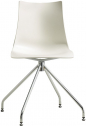 Стул пластиковый вращающийся Scab Design Zebra Technopolymer сталь, технополимер хром, лен Фото 1