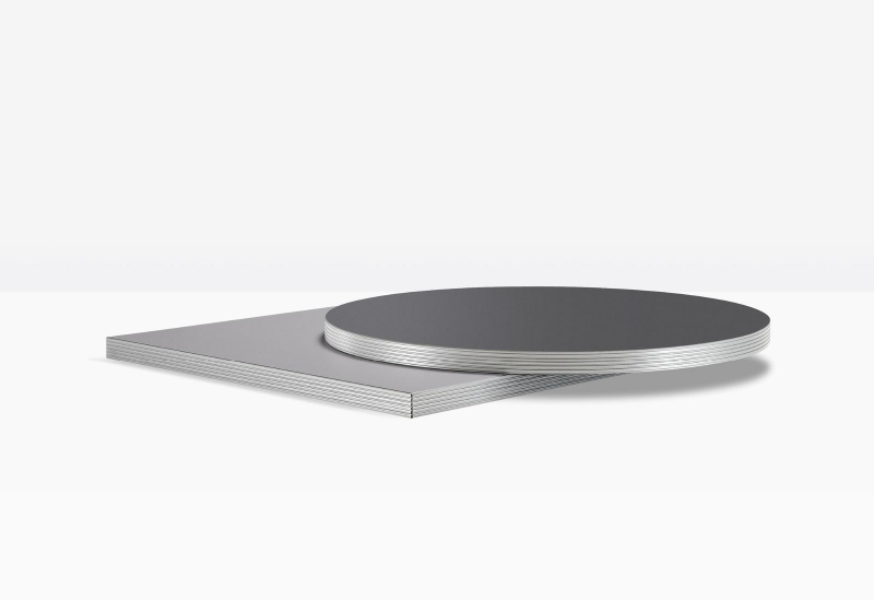 Столешница круглая Laminate Silver Edge