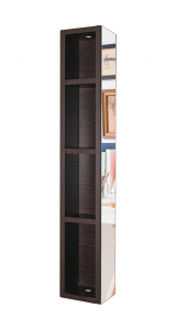 Поворотный зеркальный шкаф Shelf.On Хоп Шелф ЛДСП венге Фото 1