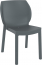 Стул пластиковый Siesta Contract Nora стеклопластик, полипропилен темно-серый Фото 3