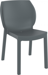 Стул пластиковый Siesta Contract Nora стеклопластик, полипропилен темно-серый Фото 1