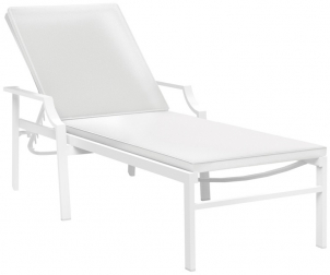 Шезлонг-лежак металлический с матрасом-thumbs-Фото1