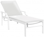 Шезлонг-лежак металлический с матрасом JANUS et Cie Fiore алюминий, поливинил, акрил белый Фото 1