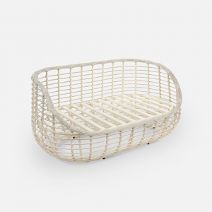 Диван двухместный плетеный с подушками ReeHouse Lotus алюминий, искусственный ротанг, олефин доминикана, бежевый Фото 5