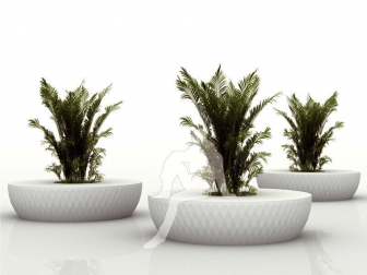 Кашпо-скамья пластиковая Vases Basic