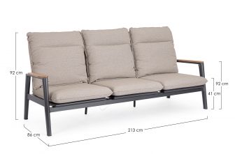 Диван трехместный плетеный с подушками-thumbs-Фото3