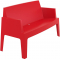 Диван пластиковый двухместный Siesta Contract Box Sofa полипропилен красный Фото 1