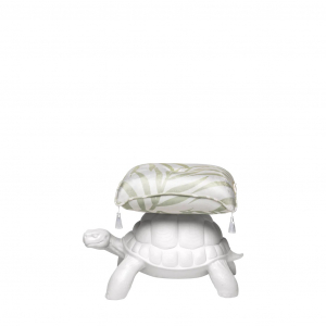Пуф с подушкой Qeeboo Turtle Carry полиэтилен, ткань белый Фото 5