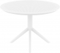 Стол пластиковый Siesta Contract Sky Table Ø105 сталь, пластик белый Фото 7