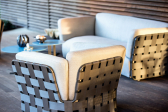 Кресло плетеное с подушками Varaschin Obi алюминий, искусственный ротанг, ткань Фото 2