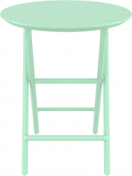 Стол пластиковый складной Helen Folding Table Ø60, опаловый зеленый, Ø600х740 мм