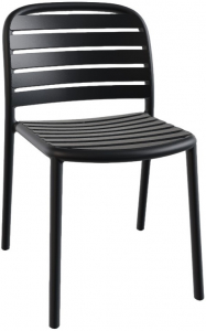 Стул пластиковый PAPATYA Tarabya-S стеклопластик антрацит Фото 1