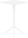 Стол пластиковый барный складной Siesta Contract Sky Folding Bar Table 60 сталь, пластик белый Фото 5