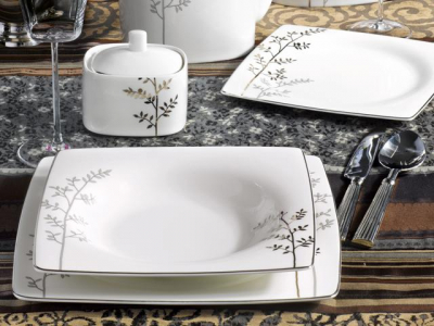 Столовый сервиз Royal Fine China Time square silver nature фарфор белый Фото 2