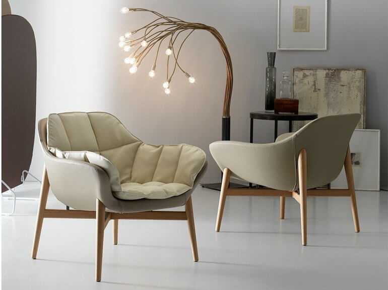 Кресло лаунж с подушкой Manta Design Marco Cocco