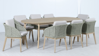 Комплект обеденной деревянной мебели на 8 персон-thumbs-Фото4