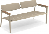 Скамейка металлическая EMU Shine алюминий, тик Фото 1