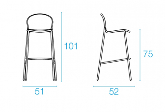 Стул металлический барный-thumbs-Фото3