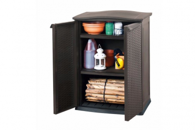 Шкаф пластиковый Keter Rattan Style Base Utility Shed полипропилен коричневый Фото 1