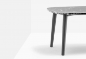 Столик журнальный PEDRALI Malmo Marble ясень, мрамор черный ясень, серый мрамор Фото 6
