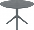 Комплект пластиковой мебели Siesta Contract Sky Ø105 Pro сталь, стеклопластик темно-серый Фото 4