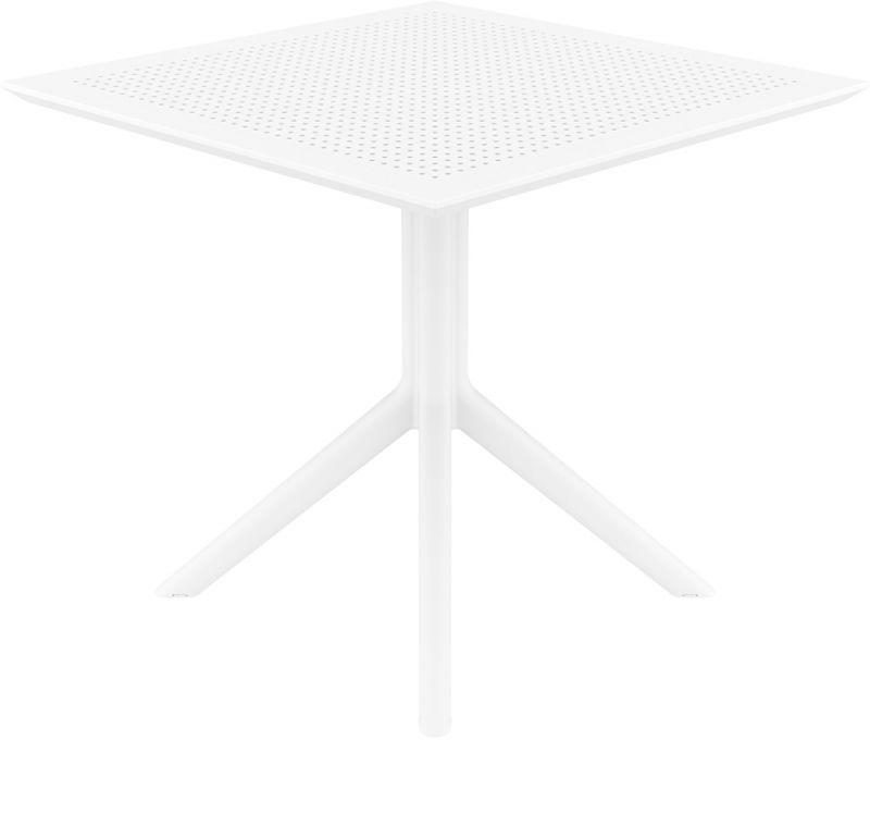 Стол пластиковый Sky Table 80, белый, 800х800х740 мм