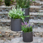 Набор пластиковых кашпо Keter Cylinder Planters пластик с имитацией плетения коричневый Фото 5