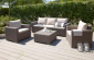 Комплект пластиковой мебели Keter California 3 seater set пластик с имитацией плетения капучино, песочный Фото 4