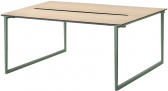 Стол с каналом для протяжки проводов PEDRALI Toa Workstation алюминий, компакт-ламинат HPL зеленый, 4529 Фото 1