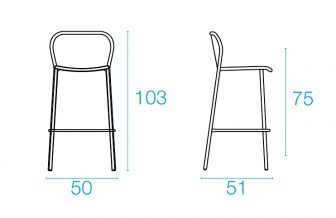 Стул металлический барный-thumbs-Фото3