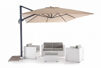 Зонт садовый Grattoni Trieste алюминий, олефин антрацит, темно-серый Фото 9