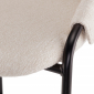 Стул полубарный с обивкой Tagliamento Lok сталь, букле черный, бежевый Фото 9