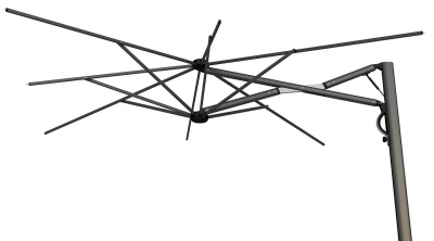 Зонт профессиональный 2.9х2.9 м Scolaro Astro Carbon алюминий, акрил черный Фото 9