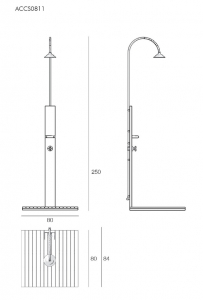 Душ уличный Giardino Di Legno Helix  тик Фото 2