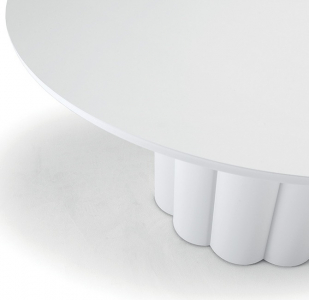 Стол металлический обеденный Grattoni Barbuda алюминий белый Фото 4