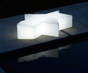 Пуф пластиковый светящийся Glace Lighting IN