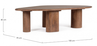 Столик кофейный деревянный Garden Relax Sanat дерево манго натуральный Фото 2