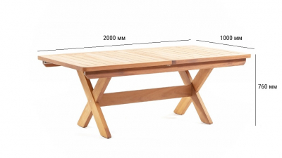 Стол деревянный раздвижной WArt Focus 200L ироко Фото 2