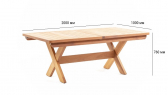 Стол деревянный раздвижной WArt Focus 200L ироко Фото 2